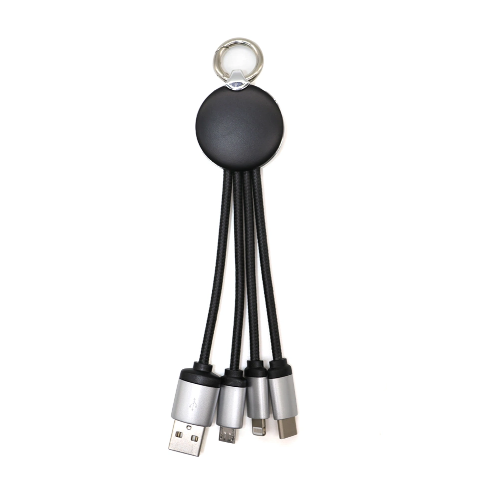 Keyring 3 in 1 Fast Charging USB Cable with Lighting Logo